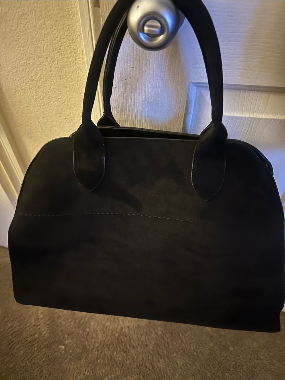 Classic Black Structured Women's Satchel Bag